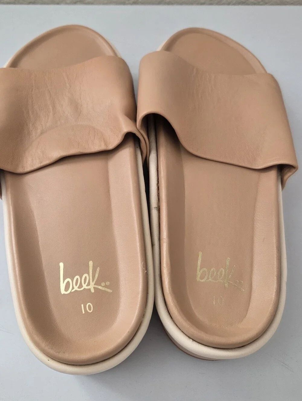 Beek Albatross Stripe Slide Sandals Size 10 - Picture 4 of 6